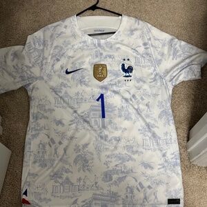 Authentic Nike France National Team Soccer Jersey, Lloris men's XL